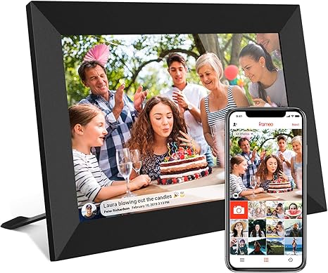 32GB FRAMEO 10.1 Inch Smart WiFi Digital Photo Frame 1280x800 IPS LCD Touch Screen, Auto-Rotate Portrait and Landscape, Built in 32GB Memory, Share Moments Instantly via Frameo App from Anywhere